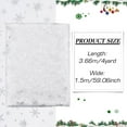 thumbnail image 2 of 4 Yards Snowflake Tulle Fabric 59.1 inch Wide White Snowflake Silver Foil Organza Fabric Glitter Snowflake Mesh Fabric Christmas Snowflake Sheer Fabric for Party Christmas Decoration DIY, 2 of 9