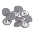 thumbnail image 1 of Unique Bargains 10pcs 36L Fabric Cloth Covered Button 23mm Round Metal Shank Sewing Buttons for Suits Dress Blouses, Grey, 1 of 5