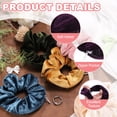thumbnail image 3 of Uxcell 4pcs Velvet Scrunchie with Pocket Zipper (2 Inch) - Elastic Bands Hair Ties Girls Women Hidden Compartment Pockets, for Ponytail Holder Travel Coins Keys, Dark Purple, 3 of 6