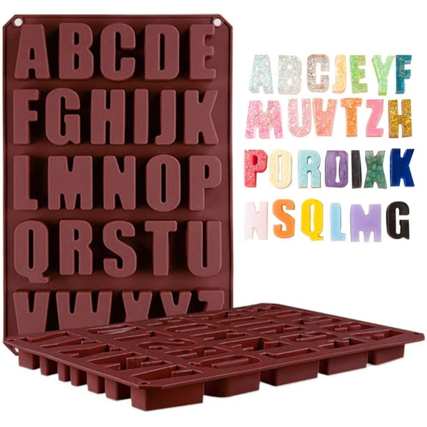 Molde de silicona para tartas con letras, sin BPA, antiadherente, para chocolate, suave y fácil de desmoldar, para decorar tartas, utensilios para hornear, buena dureza, para cocina