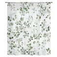 thumbnail image 2 of Botanical Leaf Print Sheer Curtains 96 Inches Long, Spring Emerald Foliage Eucalyptus Light Filering Curtains, Privacy Drapes Simi Floor to Veiling Curtain for Living Room Bedroom Window Treatment, 2 of 9
