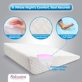 thumbnail image 2 of Relax Home Life 7.5 Inch Bed Wedge Pillow for Acid Reflux, 1.5 Inch Memory Foam Top with Bamboo Cover, 24" W x 20" L x 10" H, White, 2 of 7
