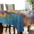 thumbnail image 3 of BZSMCE Square Tablecloth Whimsical Whiskers Pattern Tableclothes, 3 of 9