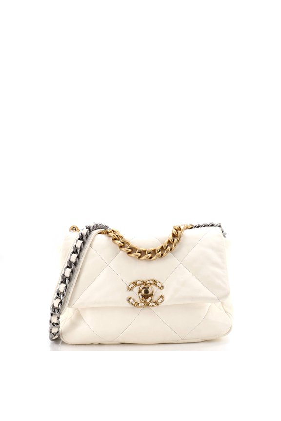 Pre-Owned 19 Flap Bag Quilted Leather Medium By Rebag