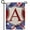 Monogram A, variant on America Forever Patriotic Shield Monogram G Garden Flag, 12.5 x 18 inch Double Sided, Red White Blue Letter G Flag, USA Shield Decorative Outdoor Yard Art, Memorial Day 4th of July Decor
