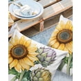 thumbnail image 3 of Outdoor Waterproof Pillow Covers Pack of 2, Summer Sunflower Watercolor Flower Plant Decorative Throw Pillowcases Cushion Covers for Garden Patio Tent Sofa Couch, 26x26 inch, 3 of 8