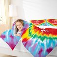 thumbnail image 4 of Manfei Watercolor Love Heart Queen Comforter Set, Love Is Love Bedding Comforter Set, Colorful Swirl Spiral Bedding Set, Ultra Soft Home Decor, 3pcs, 4 of 8