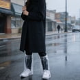 thumbnail image 2 of Fundas Altas Desechables para Botas de Lluvia de una Sola Pieza, Cubrezapatos de Plástico Grueso E Impermeable, Protector Duradero para Zapatos de Exterior para Trabajo en el Jardín, Caminatas, 2 of 7
