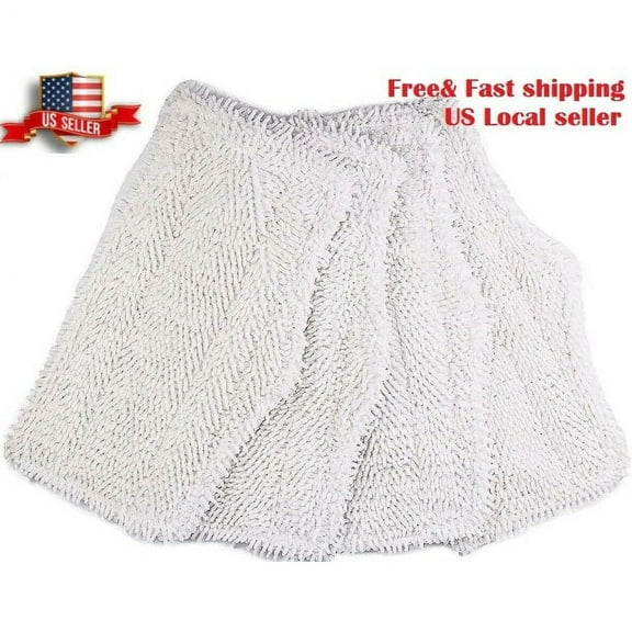 Bonison Replacement Cleaning Pads for Shark Steam & Mop SK S Series, 4 Pack, White, 12.8'' x 7'
