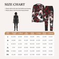 thumbnail image 5 of Womens Long Sleeve Pajamas Round Neck Pjs Set Soft Loungewear with Pockets, Gothic Crown Skull, 5 of 6