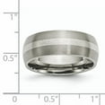thumbnail image 3 of Titanium Sterling Silver Inlay 8mm Brushed Band, 3 of 7