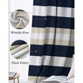 thumbnail image 3 of Khaki Navy Blue Striped Blackout Curtains for Bedroom Living Room Darkening Curtains 54 Inch Long Farmhouse Abstract Lines Art Short Curtain for Small Window Treatment Grommet Drapes 52"x54"x2, 3 of 9