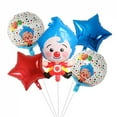 thumbnail image 5 of 5Pcs Cartoon Clown Balloons Set Plim Air Globos Children Birthday Party Home Decorations Kids Toys Gifts Baby Shower Supplies, 5 of 5