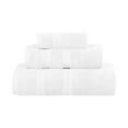 thumbnail image 2 of Superior Smart Dry 3-Piece Zero Twist Soft Cotton Towel Set, Quick Dry Fade Resistant, White, 2 of 11
