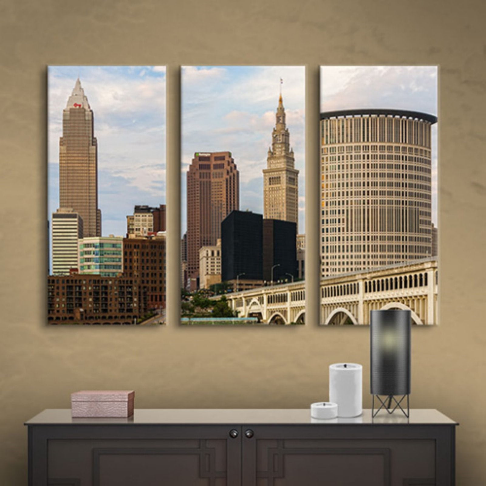 Cody York "Cleveland 9" Floater-Framed Gallery-Wrapped Canvas