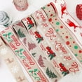 thumbnail image 6 of Christmas Ribbon Snowflake Xmas Tree Pattern Diy Bowknot Gift Box Strap Sewing Fabric For Home Merry Party Stair Decor Linen 2M, 6 of 8