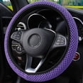 thumbnail image 3 of Car Steering Wheel Cover, Microfiber Leather 14.5-15 Inch Anti-Slip Breathable Auto Steering Wheel Covers for Men Women, 3 of 4