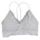 thumbnail image 4 of tipo camisola con escote en V, con relleno inalámbrico, finos, camisola, para mujer gris Colcomx Top de tirantes tipo bralette con relleno para mujer, 4 of 8