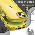 thumbnail image 5 of JETech Cute Case for iPhone 14 6.1-Inch, Wave Frame Curly Shape Shockproof Phone Cover for Women and Girls, Clear Hard PC Back (Yellow), 5 of 7
