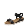 thumbnail image 1 of Sandalias DREAM PAIRS Alpargatas Cuña Planas Negras Mujer 8.5, 1 of 6