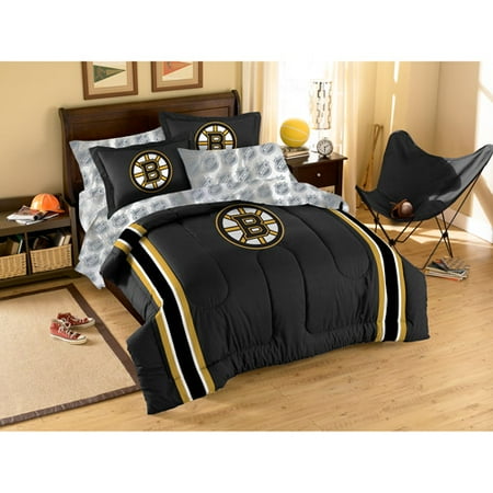 NHL Applique 3-Piece Bedding Comforter Set, Bruins