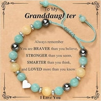 To My Granddaughter Bracelet, Back to School Graduation Valentines Christmas Birthday Gifts for Granddaughter Girls