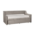 thumbnail image 5 of Bowery Hill Modern Streamlined and Tufted Upholstered Daybed with Trundle Unit, 5 of 13