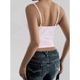 thumbnail image 6 of Women'S Double Lined Camisole Tank Tops - Adjustable Spaghetti Strap Top, Basic Tank for Layering Pink XL, 6 of 7