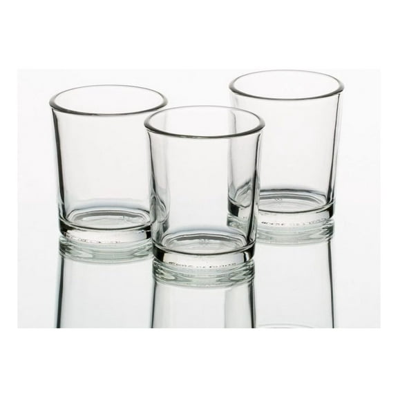 CintBllTer Set of 144 Clear Glass Votive Candle Holders