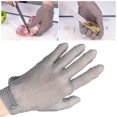 thumbnail image 3 of Guantes Anticorte de de Acero Inoxidable con Hebilla Ajustable en la Muñeca, Guantes de Carnicero Multiusos, Modelo M., 3 of 5