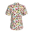 thumbnail image 5 of Zufioo Ice Cream Popsicles Print Women's Classic V-neck T-shirt, V-neck Short-sleeved Tops Home Wear, Suitable for Daily Life, Work, Outdoors-Medium, 5 of 7