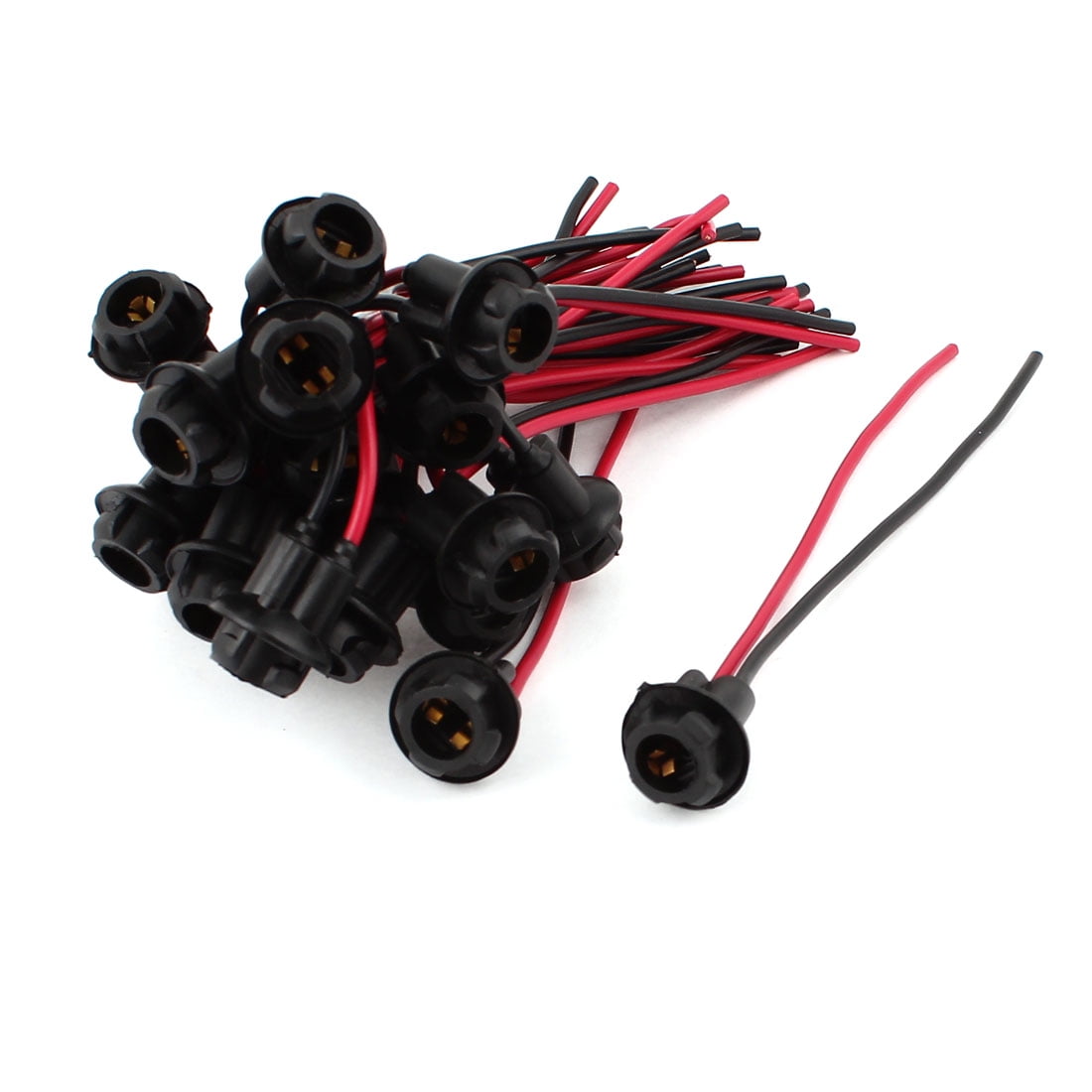 20Pcs T10 194 168 W5W Rubber Bulb Socket Lamp Extension Plug Holder