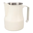 thumbnail image 2 of Jarra de leche de acero inoxidable 304 con boquilla y escala para café con leche, para el trabajo y la oficina, color blanco mate, 550 ml, 2 of 14