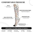 thumbnail image 3 of Lsque Watercolor Floral Pattern Sport Compression Socks for Men & Women 15-20 mmHg Knee High Nurse Pregnant Running Medical and Travel Athletic, 3 of 6
