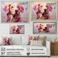 thumbnail image 4 of Designart "Pop Art Pink Labrador" Animals Dog Floater Framed Canvas Prints, 4 of 5