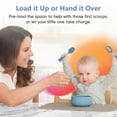 thumbnail image 4 of Arsvita Baby Spoons Set, 2 Pack Silicone Self-Feeding Utensils, First Stage Pre-Spoon Baby Led Weaning Spoons, BPA-Free Toddler Feeding Spoons for 6+ Months Infants, Blue, 4 of 10