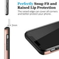 thumbnail image 4 of Card Slot Holder Wallet iPhone 13 Mini Case - (Rose Gold) Dual Layer Shockproof with Heavy Duty Protection, 4 of 7