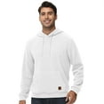 thumbnail image 4 of QPNGRP Men's Pullover Hoodies Plaid Long Sleeve Drawstring Casual Hooded Sweatshirts with Kanga Pockets White M, 4 of 6