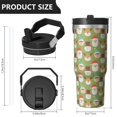 thumbnail image 4 of Christmas 30oz Handheld Travel Tumbler with Handle – Double Wall Stainless Steel Insulated Cup, Flip Straw Lid, Leak-Proof & BPA-Free for Hot and Cold Drinks – Durable Coffee & Juice Mug Black, 4 of 7