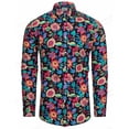 thumbnail image 1 of Camisa hawaiana de manga larga, camisa floral, camisas de moda para hombres, blusa de playa, blusas de flores, ropa para hombres, camisas con cuello vuelto, 1 of 6