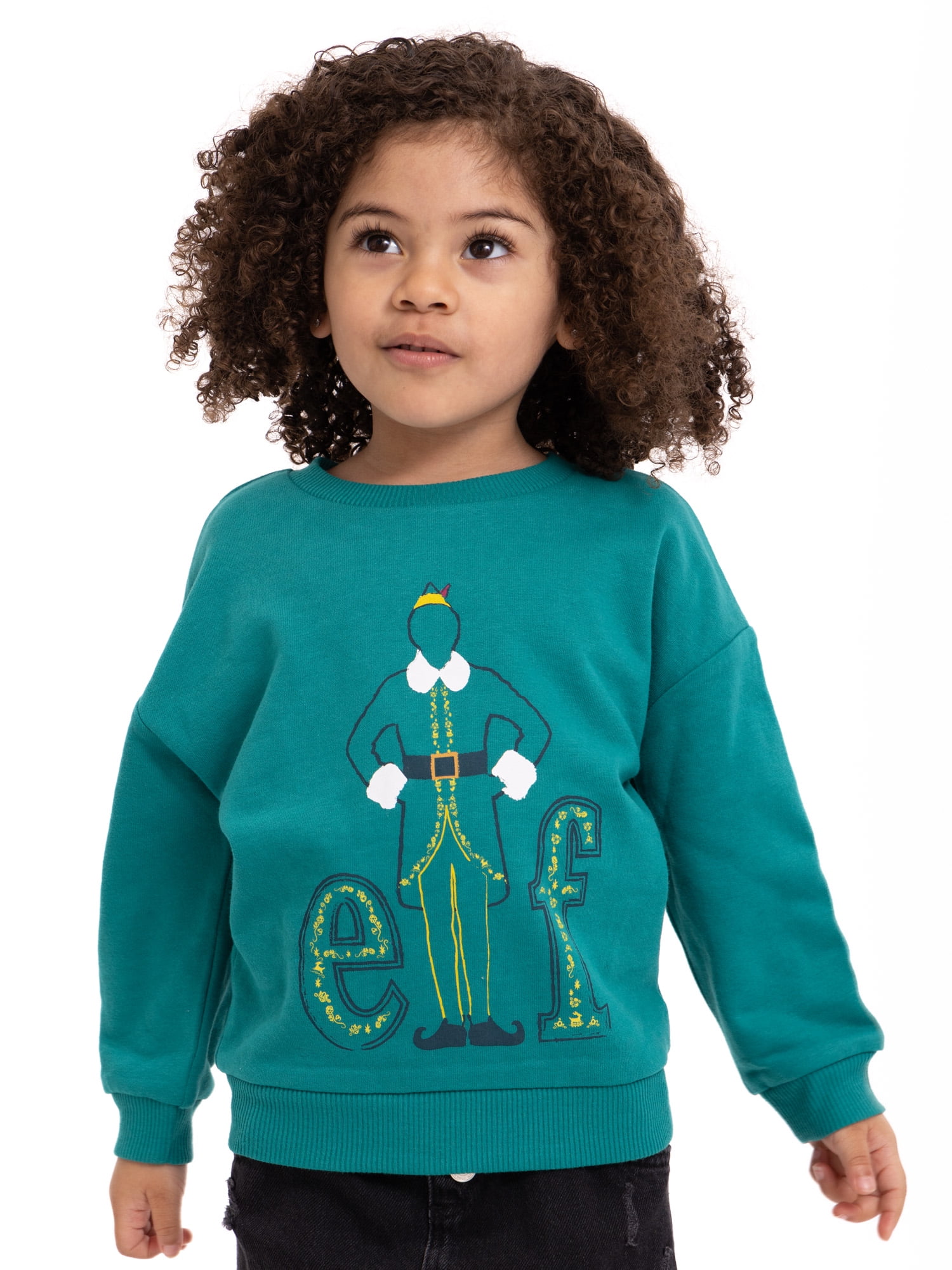 Elf Toddler Girl Buddy Christmas Graphic Sweatshirt, Sizes 12M-5T