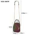 thumbnail image 2 of FORMRS Crossbody Bag for Women Quilted Travel Shoulder Cell Phone Purse with Chain Strap Handbag, Pink Block Pattern, 2 of 7