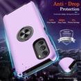 thumbnail image 5 of Moto G Stylus 5G 2022 Case: Military-Grade Shockproof, Magnetic Ring Holder, Kickstand, HD Screen Protector - Purple, 5 of 8