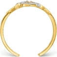 thumbnail image 2 of 10K Yellow W/Rhodium Rhodium Diamond Heart Toe Ring (Width 1) - Jbsp, 2 of 5