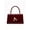 Burgundy, variant on Women’s Beige Top Handle Handbag, Glossy Patent Leather Style Purse for Party and Daily Use