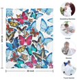 thumbnail image 4 of Butterfly Blue Pink Wing Pattern Blanket,Comfortable Soft Flannel Throw Blanket,All Season,Warm Lightweight Blankets for Sofa Bed Couch Living Room Chair,30"x40", 4 of 4