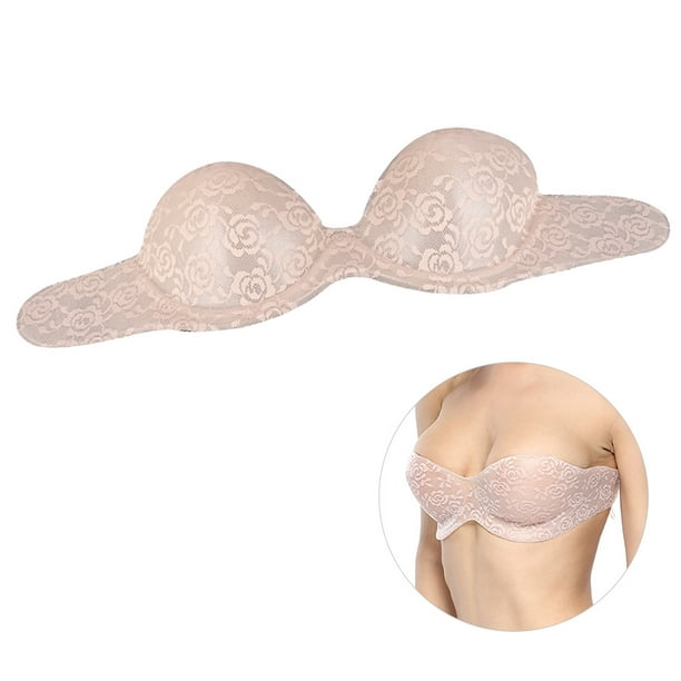 Women's Bra Strapless Silicone Lace Seamless Full Cup Push up Bra