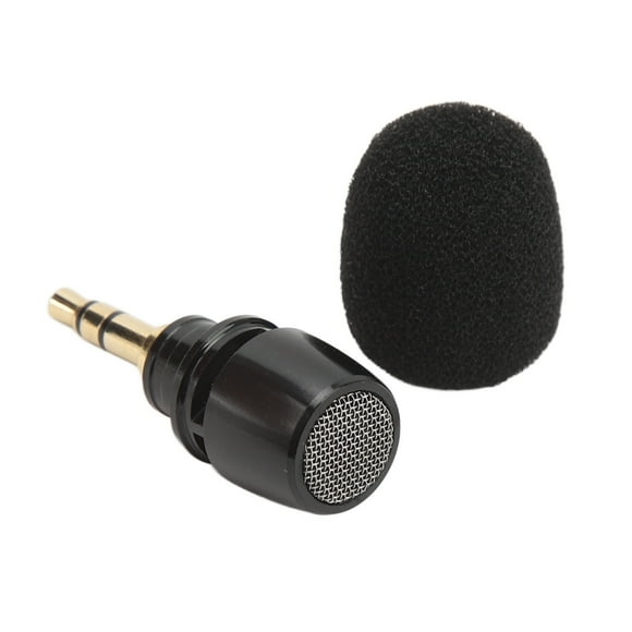 Camera Mini Microphone, 3.5mm Plug Ultra Low Latency Camera Condenser Microphone Noise Canceling For Computers