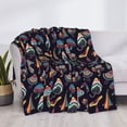 thumbnail image 3 of Disketp Mushroom Doodle Flannel Blankets - Thick and Warm Blanket for Winter, Soft Fuzzy Plush King Blanket for All Seasons60"x50", 3 of 6