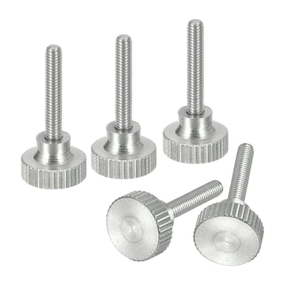 M3x16mm Knurled Thumb Screws, 5 Pack 304 Stainless Steel Flat Knurled Thumb Screws